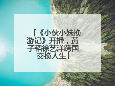 《小伙小妹换游记》开播，黄子韬徐艺洋跨国交换人生