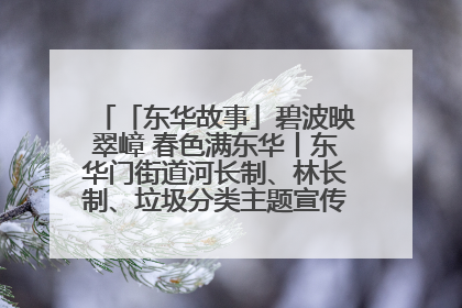 「东华故事」碧波映翠嶂 春色满东华丨东华门街道河长制、林长制、垃圾分类主题宣传如火如荼中