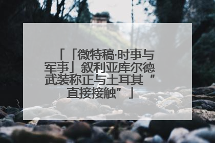 「微特稿·时事与军事」叙利亚库尔德武装称正与土耳其“直接接触”
