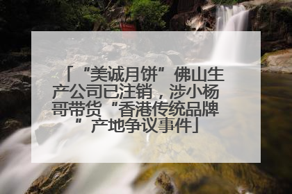 “美诚月饼”佛山生产公司已注销，涉小杨哥带货“香港传统品牌”产地争议事件