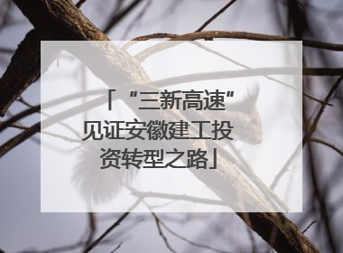“三新高速”见证安徽建工投资转型之路