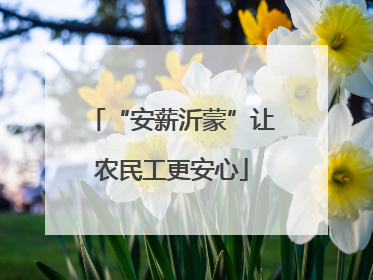 “安薪沂蒙”让农民工更安心