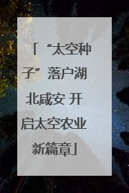 “太空种子”落户湖北咸安 开启太空农业新篇章