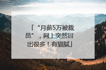 “月薪5万被裁员”，网上突然冒出很多！有猫腻