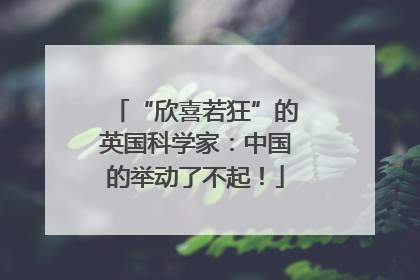 “欣喜若狂”的英国科学家：中国的举动了不起！