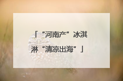 “河南产”冰淇淋“清凉出海”