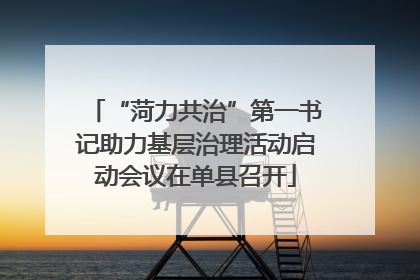 “菏力共治”第一书记助力基层治理活动启动会议在单县召开