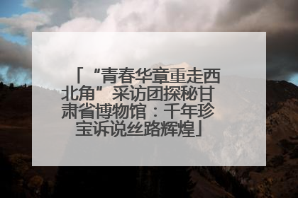 “青春华章重走西北角”采访团探秘甘肃省博物馆：千年珍宝诉说丝路辉煌