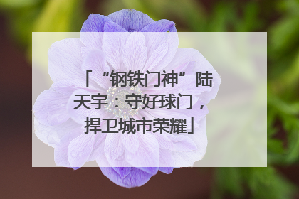 “钢铁门神”陆天宇：守好球门，捍卫城市荣耀