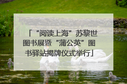 “阅读上海”苏黎世图书展暨“蒲公英”图书驿站揭牌仪式举行