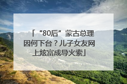 “80后”蒙古总理因何下台？儿子女友网上炫富成导火索