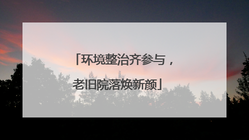环境整治齐参与，老旧院落焕新颜