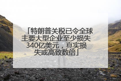 特朗普关税已令全球主要大型企业至少损失340亿美元，真实损失或高致数倍