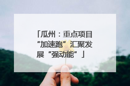瓜州：重点项目“加速跑”汇聚发展“强动能”