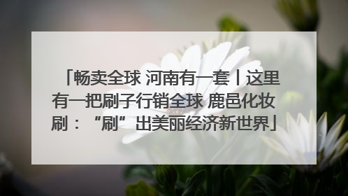 畅卖全球 河南有一套丨这里有一把刷子行销全球 鹿邑化妆刷：“刷”出美丽经济新世界