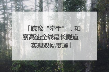 皖豫“牵手”，和襄高速全线最长隧道实现双幅贯通