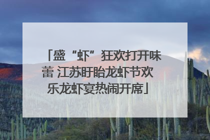 盛“虾”狂欢打开味蕾 江苏盱眙龙虾节欢乐龙虾宴热闹开席