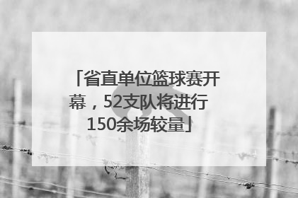 省直单位篮球赛开幕，52支队将进行150余场较量