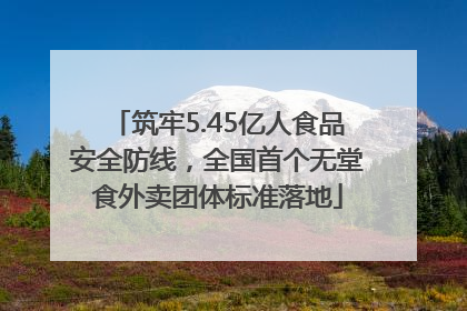 筑牢5.45亿人食品安全防线，全国首个无堂食外卖团体标准落地