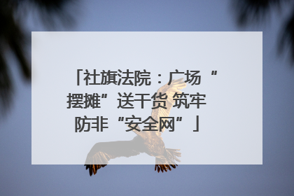 社旗法院：广场“摆摊”送干货 筑牢防非“安全网”