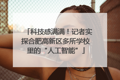 科技感满满！记者实探合肥高新区多所学校里的“人工智能”