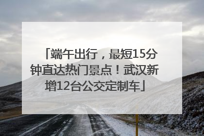 端午出行，最短15分钟直达热门景点！武汉新增12台公交定制车