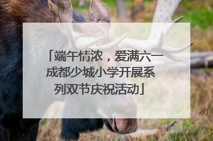 端午情浓，爱满六一 成都少城小学开展系列双节庆祝活动