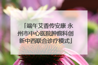 端午艾香传安康 永州市中心医院肿瘤科创新中西联合诊疗模式