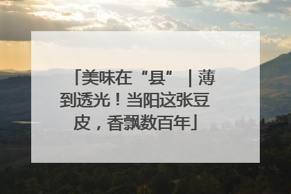 美味在“县”｜薄到透光！当阳这张豆皮，香飘数百年