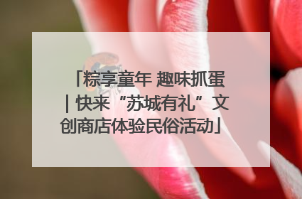 粽享童年 趣味抓蛋｜快来“苏城有礼”文创商店体验民俗活动