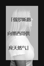 俄罗斯愿向墨西哥供应天然气