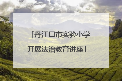 丹江口市实验小学开展法治教育讲座