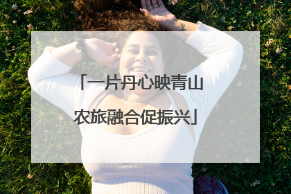 一片丹心映青山 农旅融合促振兴