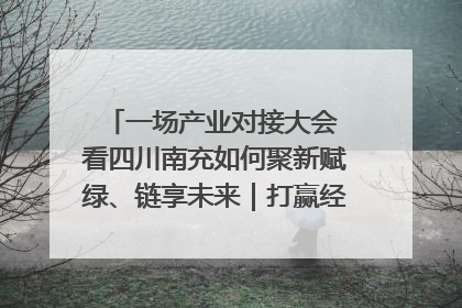 一场产业对接大会 看四川南充如何聚新赋绿、链享未来｜打赢经济发展翻身仗