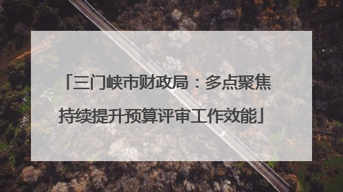 三门峡市财政局：多点聚焦 持续提升预算评审工作效能