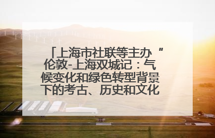 上海市社联等主办“伦敦-上海双城记：气候变化和绿色转型背景下的考古、历史和文化遗产”学术对话
