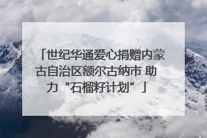 世纪华通爱心捐赠内蒙古自治区额尔古纳市 助力“石榴籽计划”
