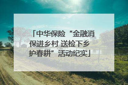 中华保险“金融消保进乡村 送检下乡护春耕”活动纪实