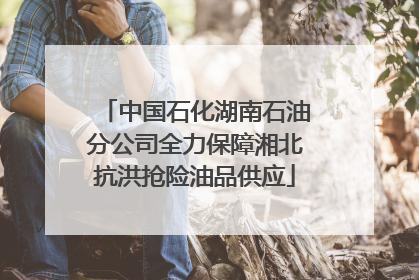 中国石化湖南石油分公司全力保障湘北抗洪抢险油品供应