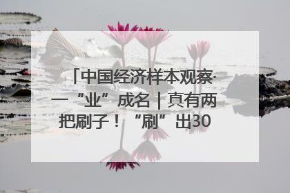 中国经济样本观察·一“业”成名｜真有两把刷子！“刷”出30亿级“颜值经济”