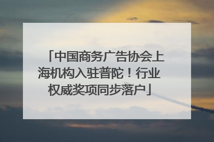 中国商务广告协会上海机构入驻普陀！行业权威奖项同步落户