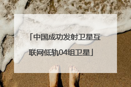 中国成功发射卫星互联网低轨04组卫星