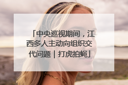 中央巡视期间，江西多人主动向组织交代问题｜打虎拍蝇