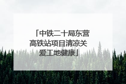 中铁二十局东营高铁站项目清凉关爱工地健康
