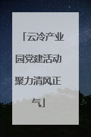 云冷产业园党建活动聚力清风正气