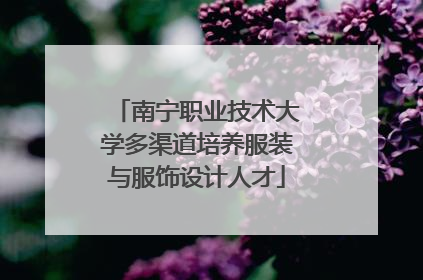 南宁职业技术大学多渠道培养服装与服饰设计人才
