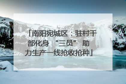 南阳宛城区：驻村干部化身 “三员” 助力生产一线抢收抢种