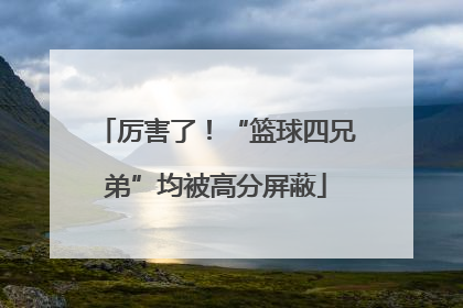 厉害了！“篮球四兄弟”均被高分屏蔽