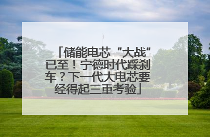 储能电芯“大战”已至！宁德时代踩刹车？下一代大电芯要经得起三重考验