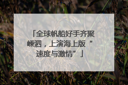 全球帆船好手齐聚嵊泗，上演海上版“速度与激情”